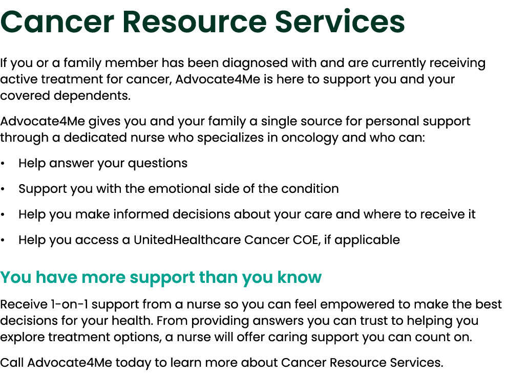 Cancer Resource Services If you or a family member has been diagnosed with and are currently receiving active treatme...