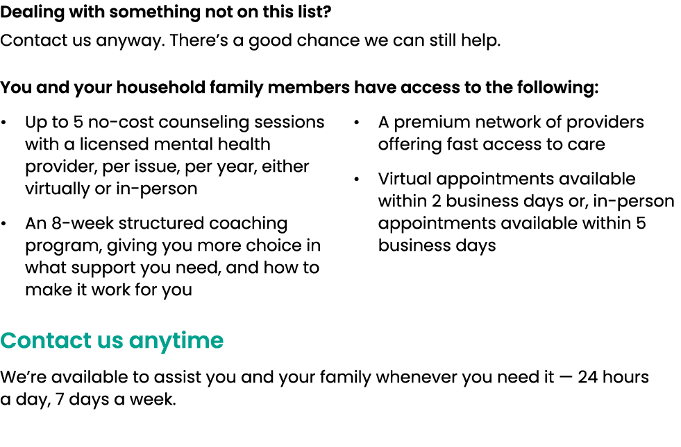 Dealing with something not on this list? Contact us anyway. There’s a good chance we can still help. You and your hou...